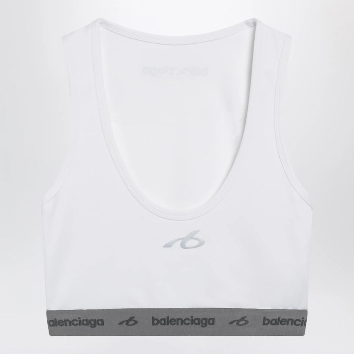 Balenciaga - White Techwear bra top in technical fabric Brand Apparel &amp; Accessories > Clothing > Shirts &amp; Tops