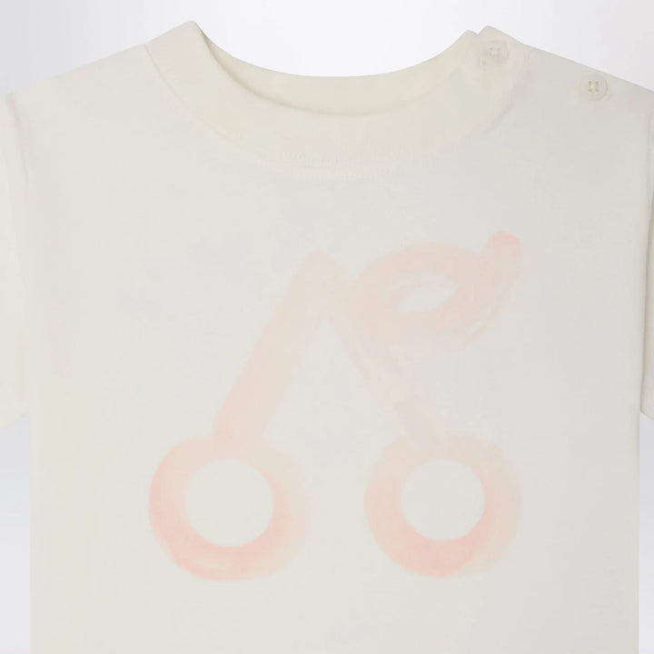 Bonpoint - Cai white T-shirt with cherry print Brand Apparel &amp; Accessories > Clothing > Shirts &amp; Tops