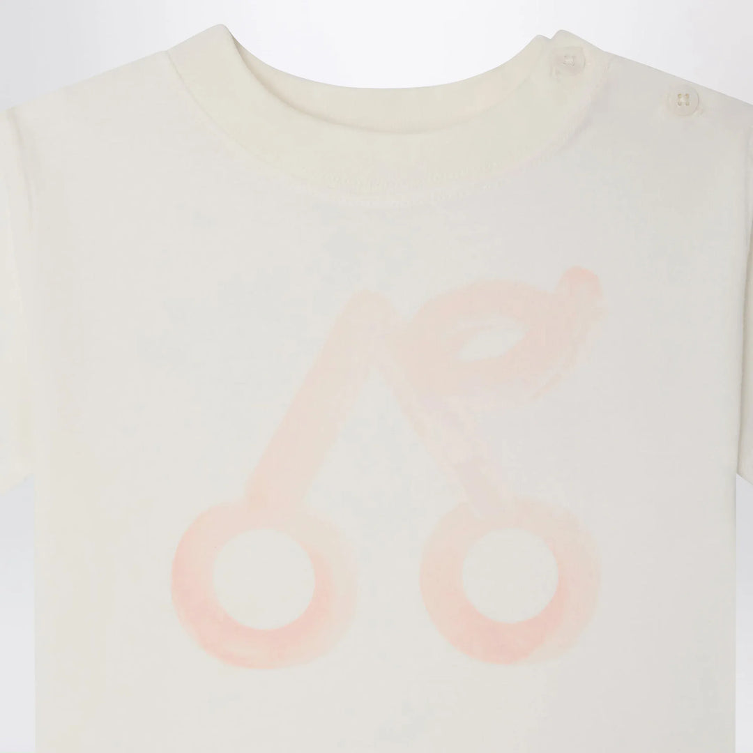 Bonpoint - Cai white T-shirt with cherry print Brand Apparel &amp; Accessories > Clothing > Shirts &amp; Tops