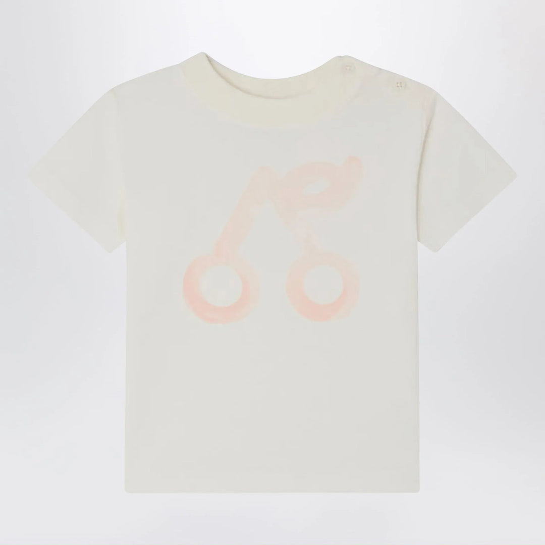 Bonpoint - Cai white T-shirt with cherry print Brand Apparel &amp; Accessories > Clothing > Shirts &amp; Tops 3A