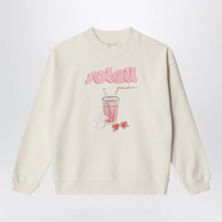 Bonpoint - Écru cotton sweatshirt Brand Apparel &amp; Accessories > Clothing > Shirts &amp; Tops