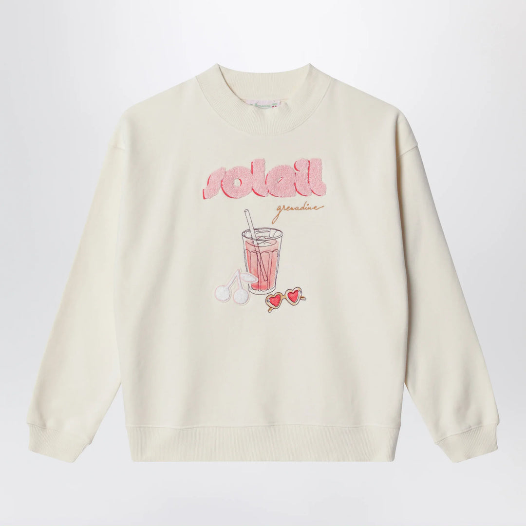 Bonpoint - Écru cotton sweatshirt Brand Apparel &amp; Accessories > Clothing > Shirts &amp; Tops