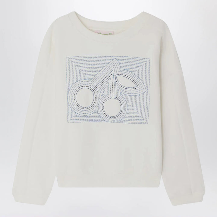 Bonpoint - Gena white sweatshirt with embroidered cherries Brand Apparel &amp; Accessories > Clothing > Shirts &amp; Tops