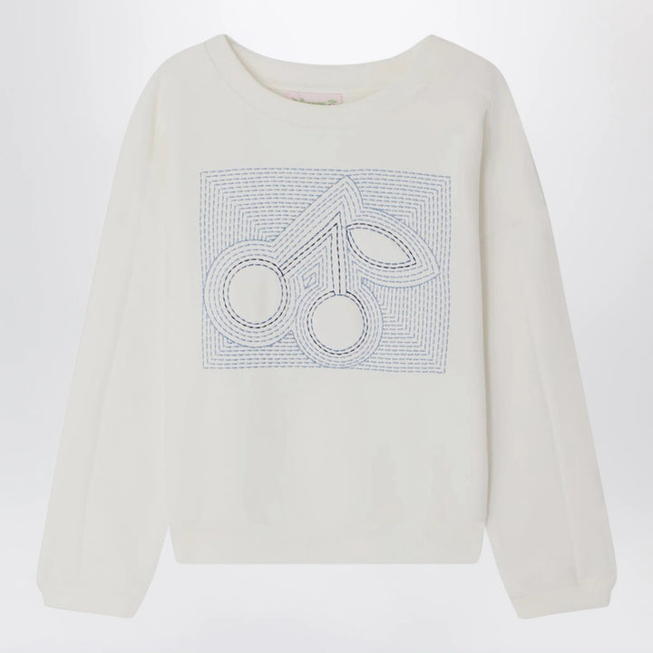 Bonpoint - Gena white sweatshirt with embroidered cherries Brand Apparel &amp; Accessories > Clothing > Shirts &amp; Tops
