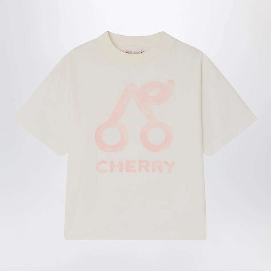 Bonpoint - Lele white T-shirt with cherry print Brand Apparel &amp; Accessories > Clothing > Shirts &amp; Tops