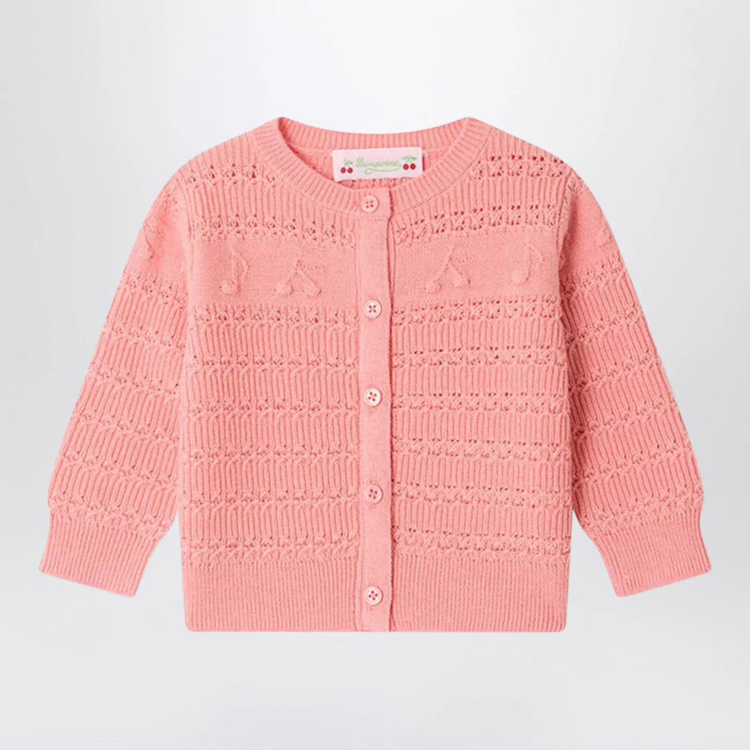 Bonpoint - Mahana cardigan with cherries and musical notes in wool blend Brand Apparel & Accessories > Clothing > Shirts & Tops 12M