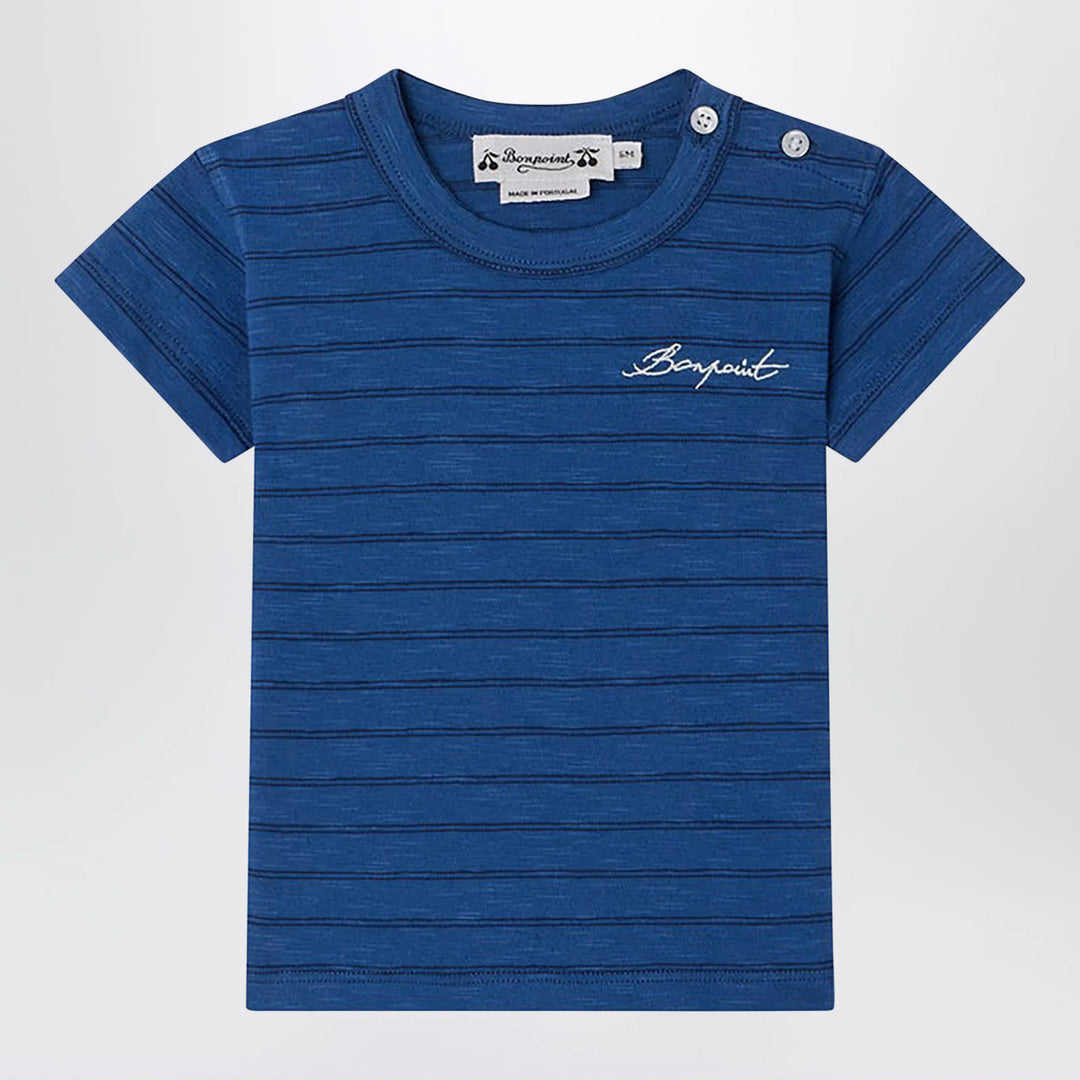 Bonpoint - Tom blue striped T-shirt Brand Apparel &amp; Accessories > Clothing > Shirts &amp; Tops
