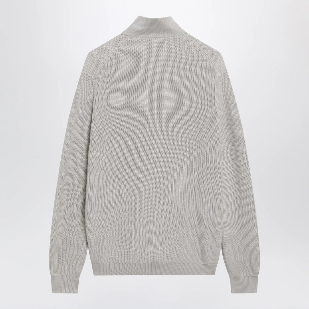 Brunello Cucinelli - Jute-colored cotton zip-up cardigan Brand Apparel &amp; Accessories > Clothing > Shirts &amp; Tops 50 IT