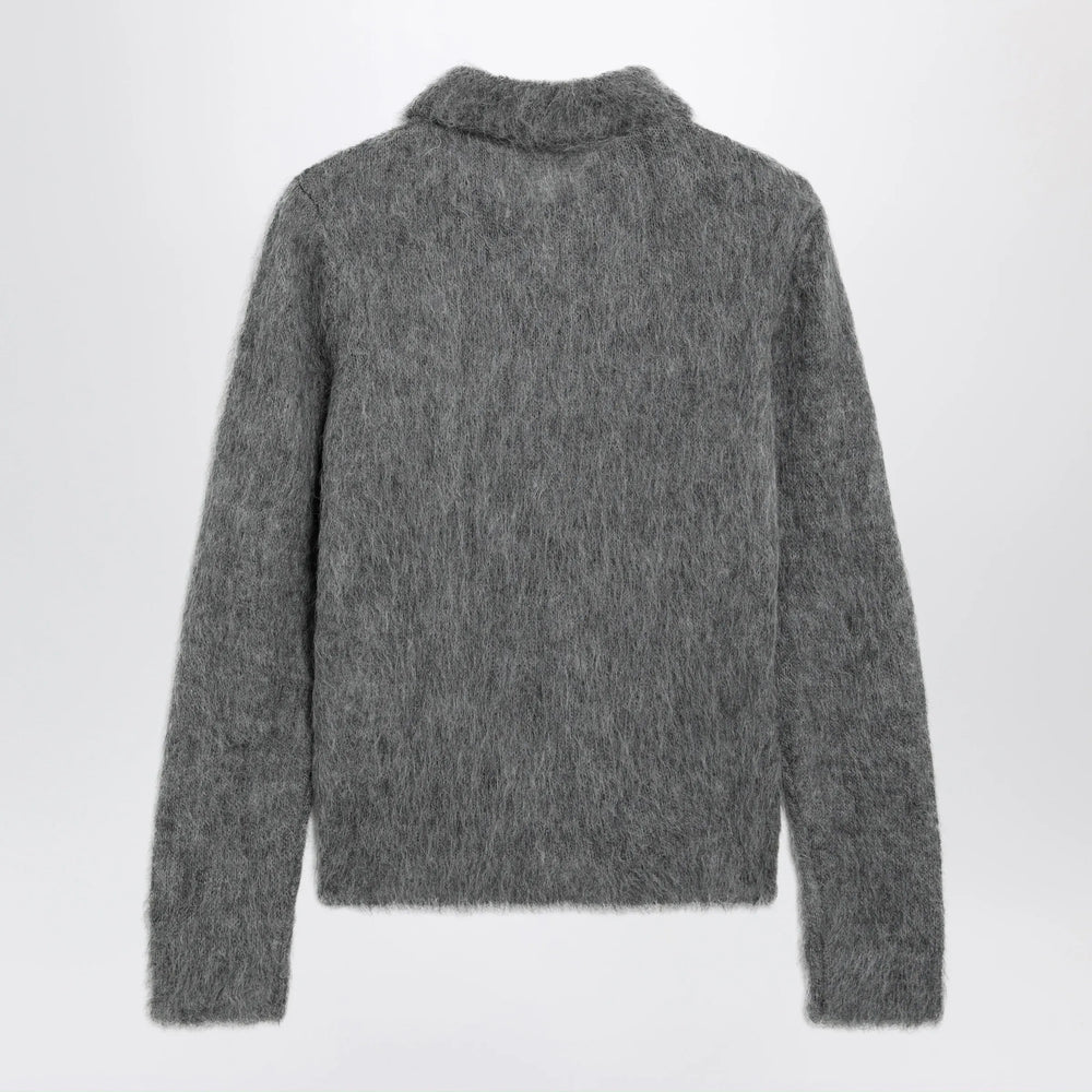 Chloé - Smoke grey alpaca-blend cardigan Brand Apparel & Accessories > Clothing > Shirts & Tops M