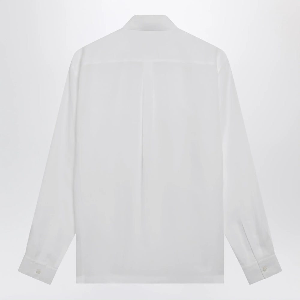Dolce&Gabbana - Hawaii-fit linen shirt with DG hardware, optic white Brand Apparel & Accessories > Clothing > Shirts & Tops