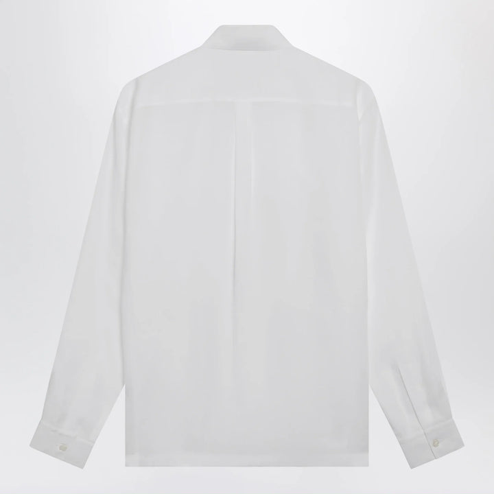 Dolce&amp;Gabbana - Hawaii-fit linen shirt with DG hardware, optic white Brand Apparel &amp; Accessories > Clothing > Shirts &amp; Tops