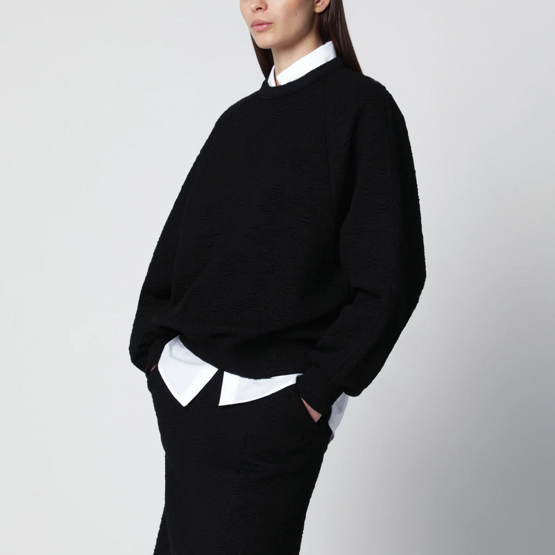 Dries Van Noten - Black viscose-blend sweatshirt Brand Apparel &amp; Accessories > Clothing > Shirts &amp; Tops XS