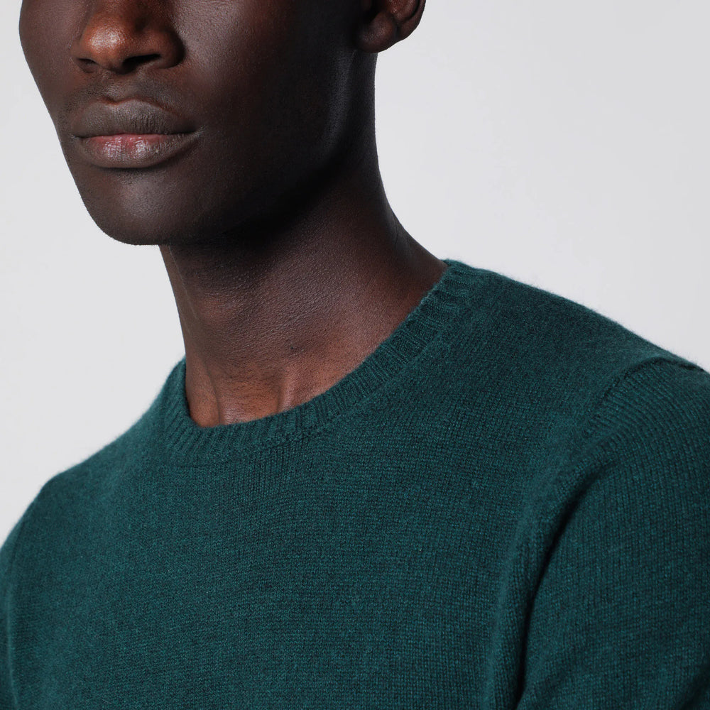 Drumohr - Dark green cashmere crew-neck sweater Brand Apparel & Accessories > Clothing > Shirts & Tops