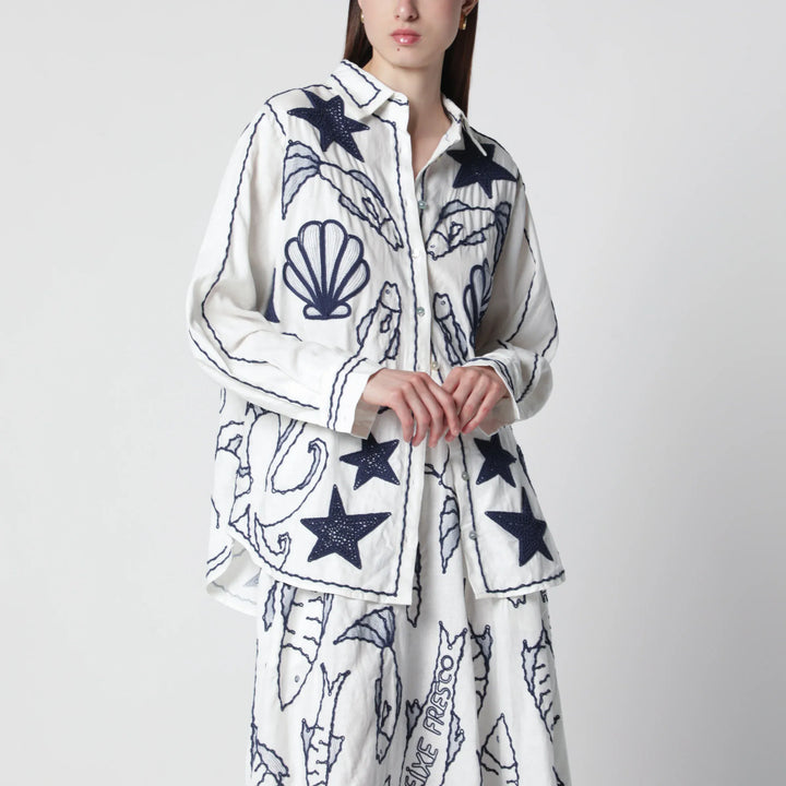 FARM Rio - Shirt with marine embroidery Brand Apparel &amp; Accessories > Clothing > Shirts &amp; Tops XS
