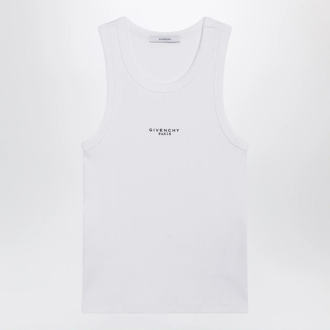Givenchy - White slim-fit tank top with logo Brand Apparel &amp; Accessories > Clothing > Shirts &amp; Tops S