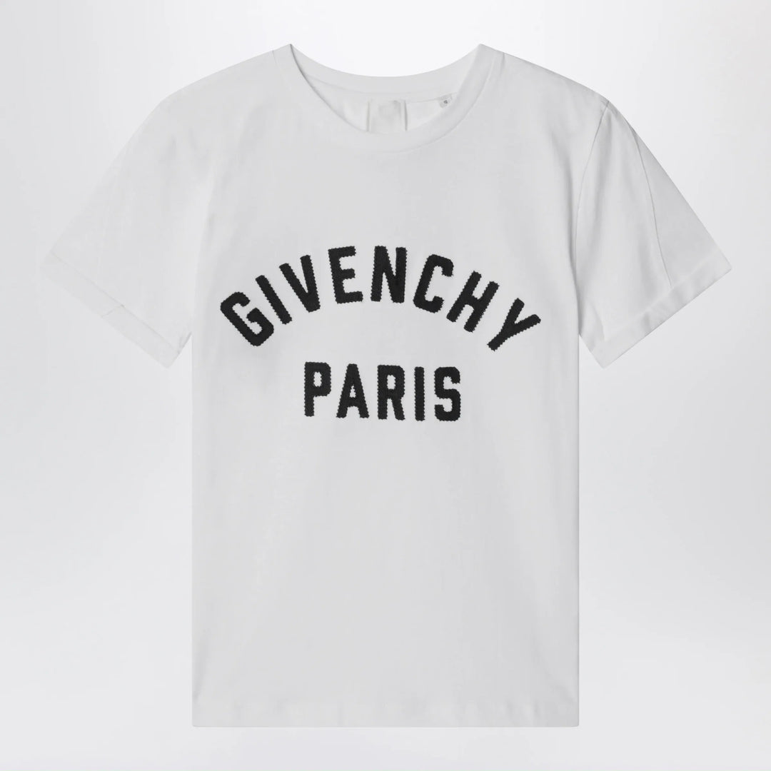 Givenchy - White T-shirt with embroidered logo Brand Apparel & Accessories > Clothing > Shirts & Tops 6