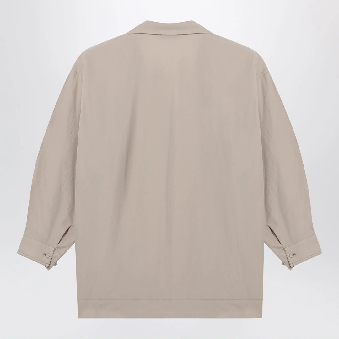LEMAIRE - Greige blouse with scarf Brand Apparel &amp; Accessories > Clothing > Shirts &amp; Tops