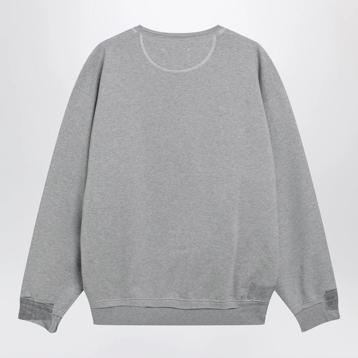 Maison Margiela - Taped cotton jersey sweatshirt in grey Brand Apparel &amp; Accessories > Clothing > Shirts &amp; Tops