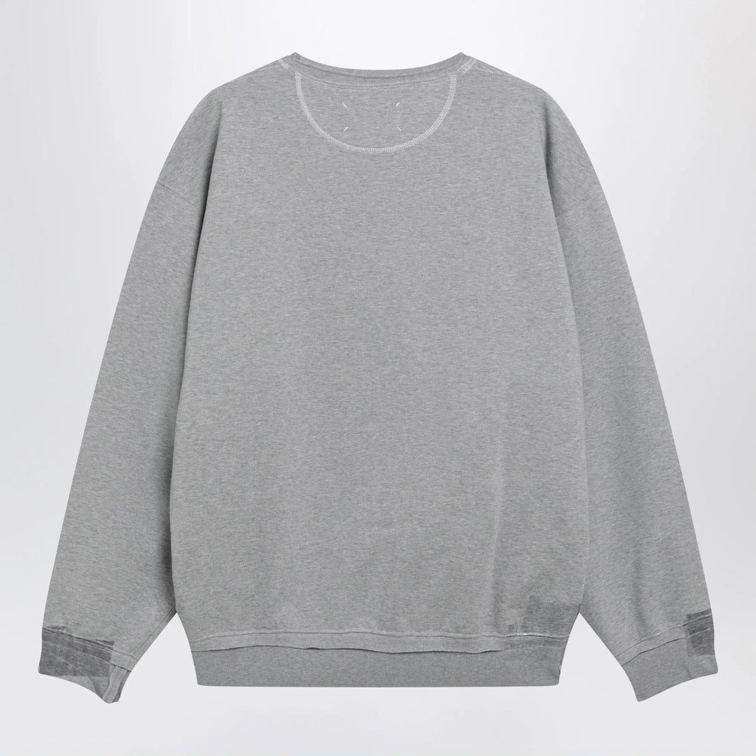 Maison Margiela - Taped cotton jersey sweatshirt in grey Brand Apparel &amp; Accessories > Clothing > Shirts &amp; Tops