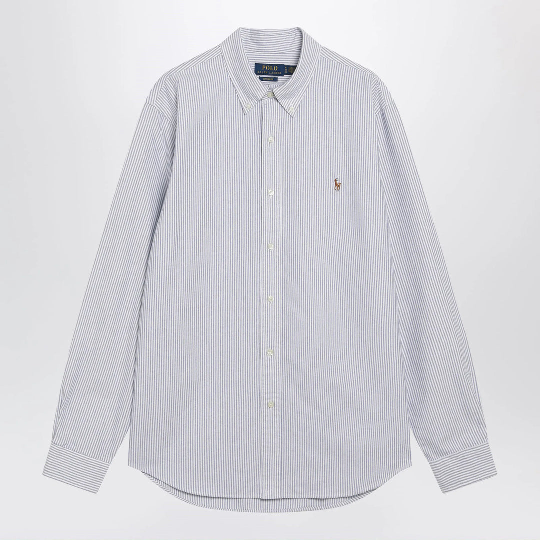 Polo Ralph Lauren - Light blue/white striped Oxford Custom-Fit shirt Brand Apparel &amp; Accessories > Clothing > Shirts &amp; Tops S