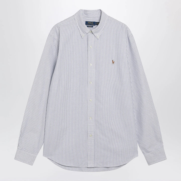Polo Ralph Lauren - Light blue/white striped Oxford Custom-Fit shirt Brand Apparel &amp; Accessories > Clothing > Shirts &amp; Tops S