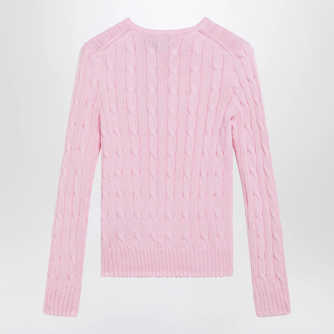 Polo Ralph Lauren - Pink cable-knit cotton sweater Brand Apparel &amp; Accessories > Clothing > Shirts &amp; Tops