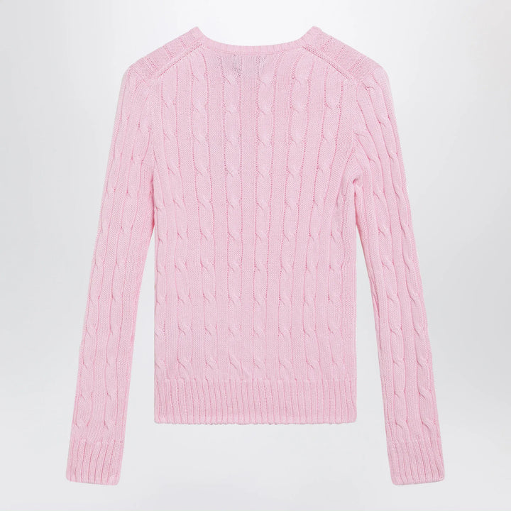 Polo Ralph Lauren - Pink cable-knit cotton sweater Brand Apparel &amp; Accessories > Clothing > Shirts &amp; Tops