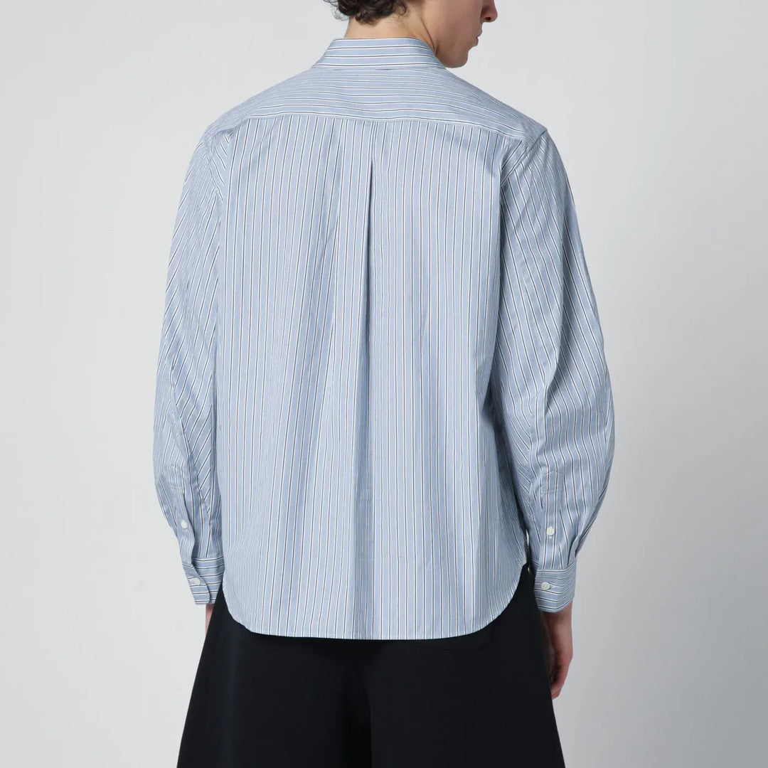 Sacai - Light blue striped cotton shirt Brand Apparel &amp; Accessories > Clothing > Shirts &amp; Tops 1
