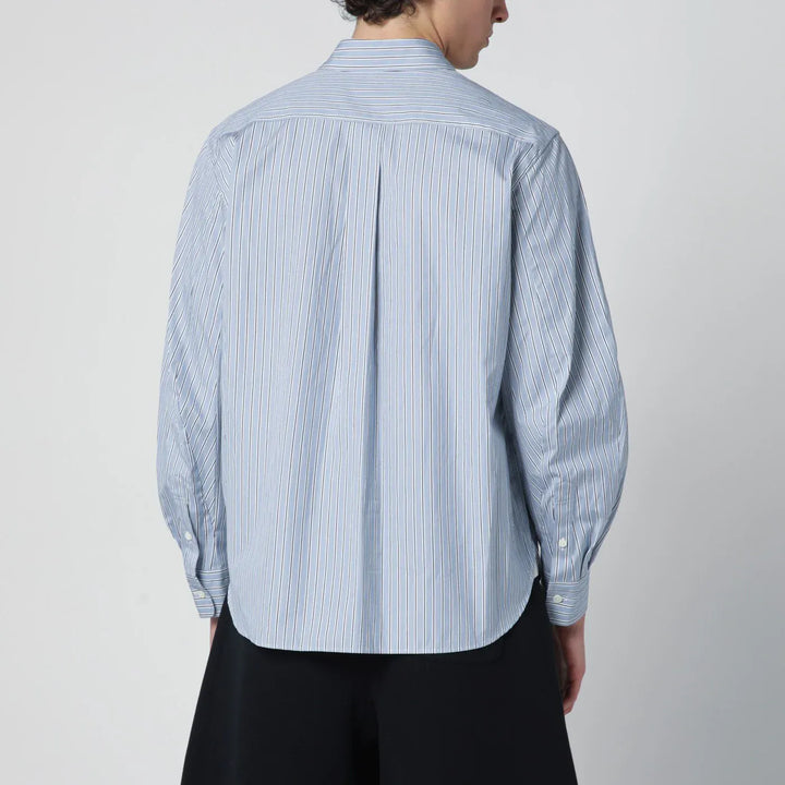 Sacai - Light blue striped cotton shirt Brand Apparel &amp; Accessories > Clothing > Shirts &amp; Tops 1