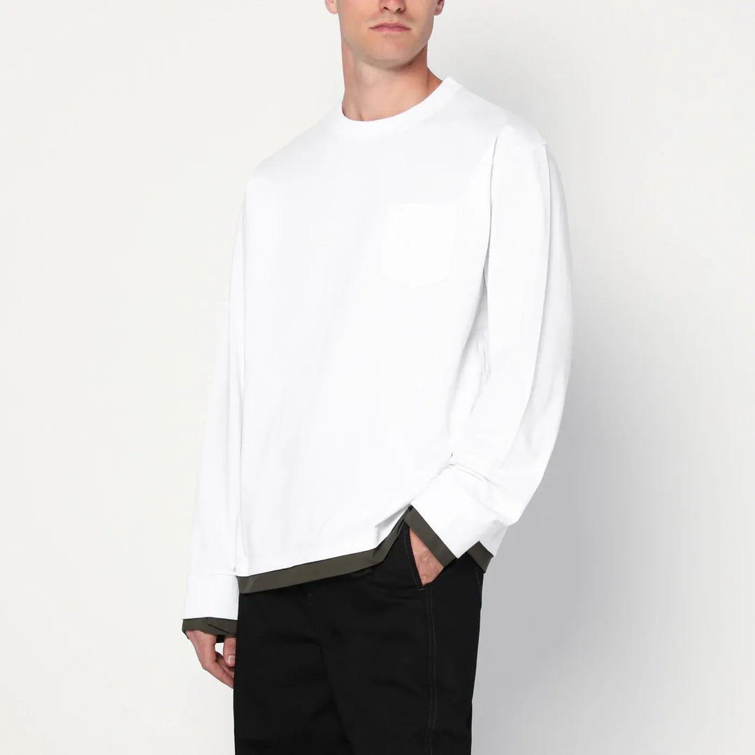 Sacai - White cotton shirt Brand Apparel &amp; Accessories > Clothing > Shirts &amp; Tops 2