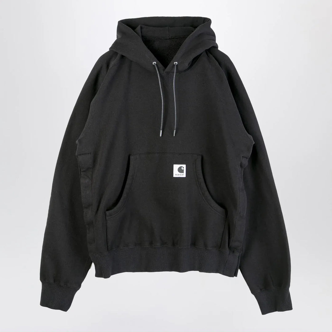Sacai x Carhartt WIP - Black cotton hoodie Brand Apparel &amp; Accessories > Clothing > Shirts &amp; Tops 3