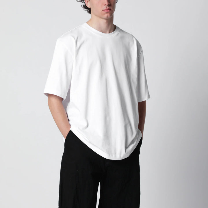 STUDIO NICHOLSON - Lay white boxy-fit T-shirt Brand Apparel &amp; Accessories > Clothing > Shirts &amp; Tops S