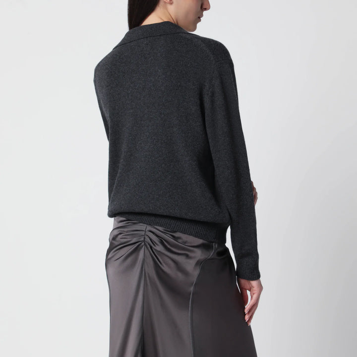 Victoria Beckham - Genevieve sweater in grey mélange cashmere blend Brand Apparel &amp; Accessories > Clothing > Shirts &amp; Tops