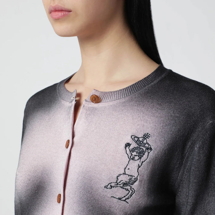 Vivienne Westwood - Pink/black dégradé-effect knit top Brand Apparel &amp; Accessories > Clothing > Shirts &amp; Tops
