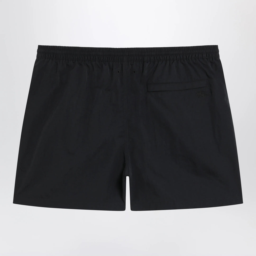 Burberry - Slim-fit swim shorts with Check trim in black nylon Brand Apparel &amp; Accessories > Clothing > Shorts