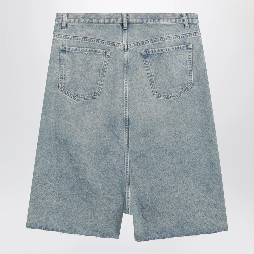 Maison Margiela - Low-crotch denim bermuda shorts in ice blue Brand Apparel &amp; Accessories > Clothing > Shorts 30