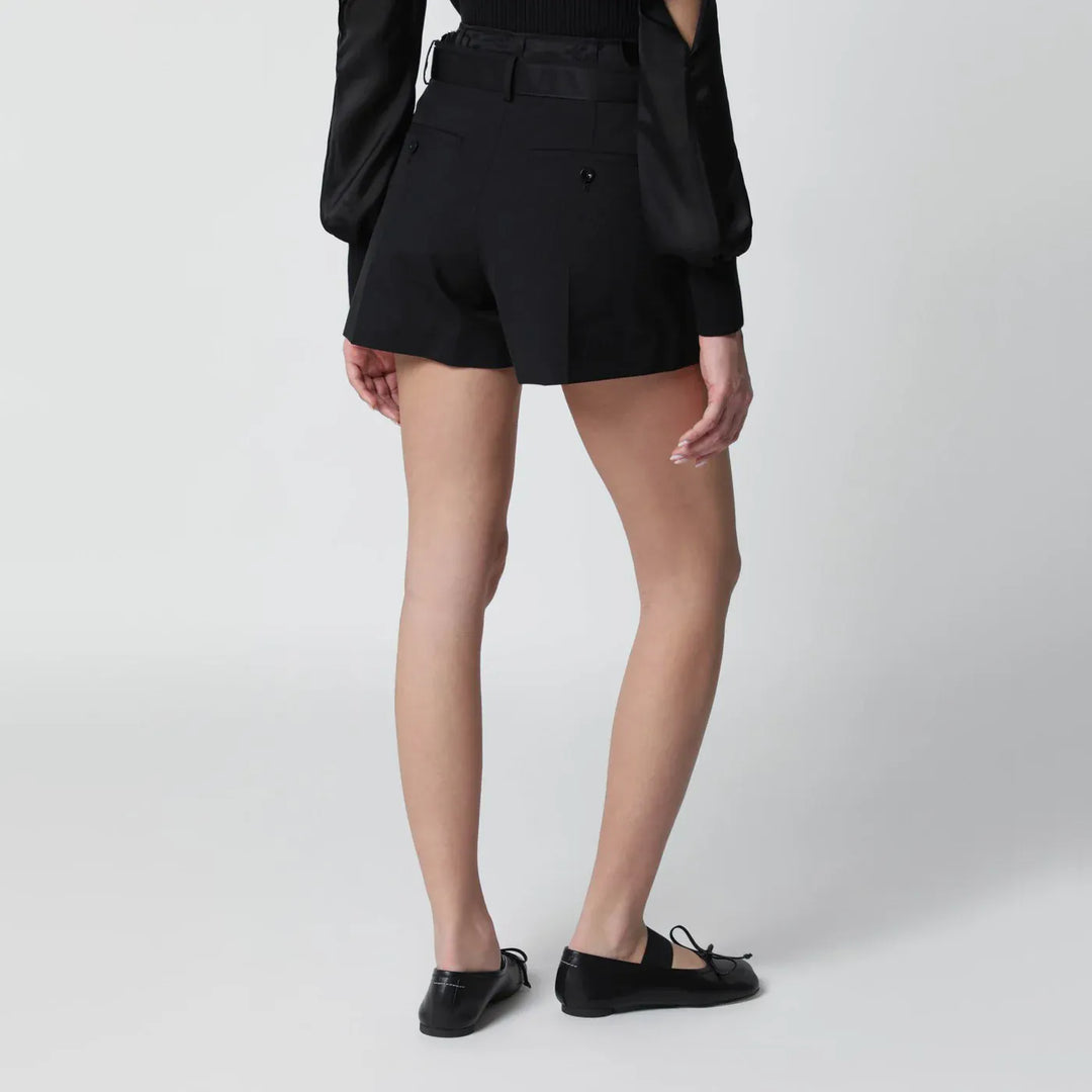 Sacai - Black wool-blend Shorts Brand Apparel &amp; Accessories > Clothing > Shorts 2