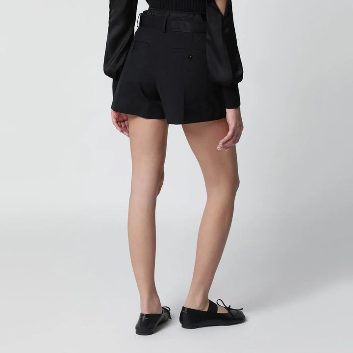 Sacai - Black wool-blend Shorts Brand Apparel &amp; Accessories > Clothing > Shorts 2