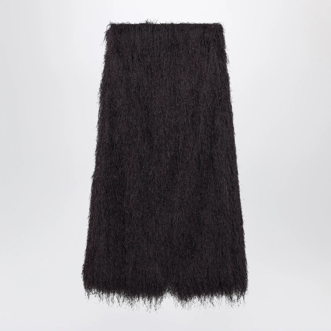 Dries Van Noten - Dark purple midi skirt with fringes Brand Apparel &amp; Accessories > Clothing > Skirts 36  FR