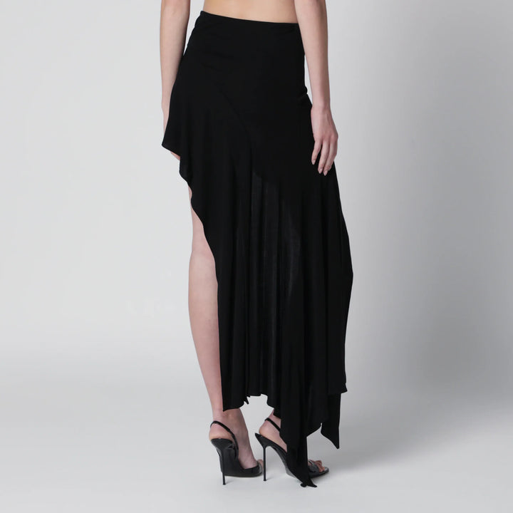 Francesco Murano - Black mini skirt with side train Brand Apparel &amp; Accessories > Clothing > Skirts