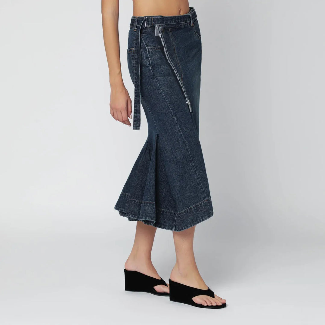 Sacai - Asymmetric blue denim skirt Brand Apparel &amp; Accessories > Clothing > Skirts 2