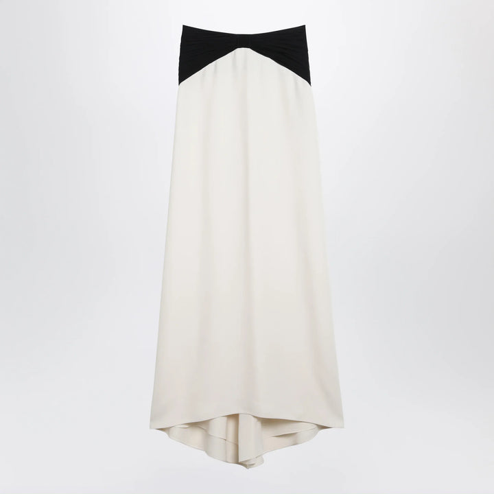 Valentino - Long silk skirt in Vanilla/Black Brand Apparel &amp; Accessories > Clothing > Skirts 42  IT