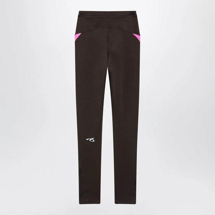 Balenciaga - Techwear leggings in khaki/neon pink technical fabric Brand Apparel &amp; Accessories > Clothing > Underwear &amp; Socks > Hosiery