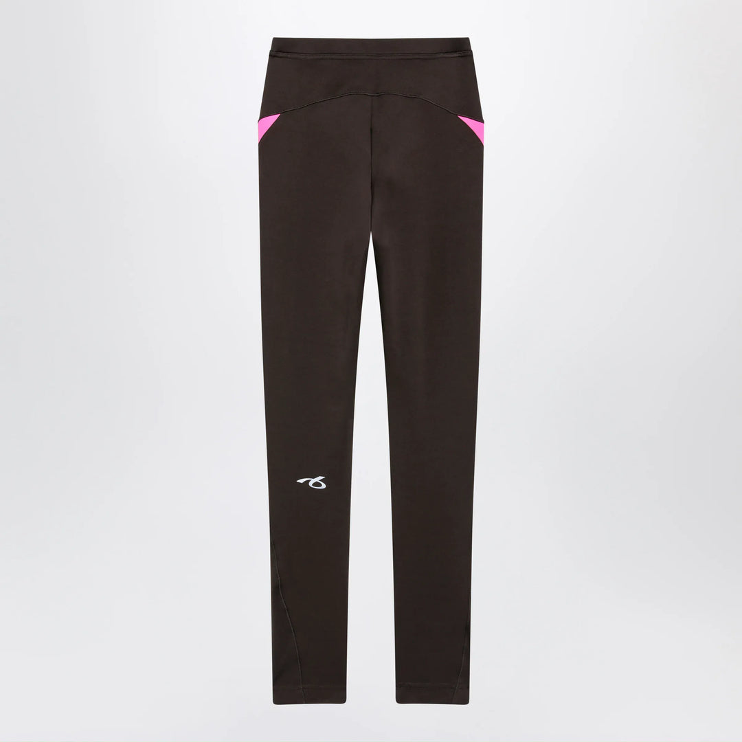 Balenciaga - Techwear leggings in khaki/neon pink technical fabric Brand Apparel &amp; Accessories > Clothing > Underwear &amp; Socks > Hosiery