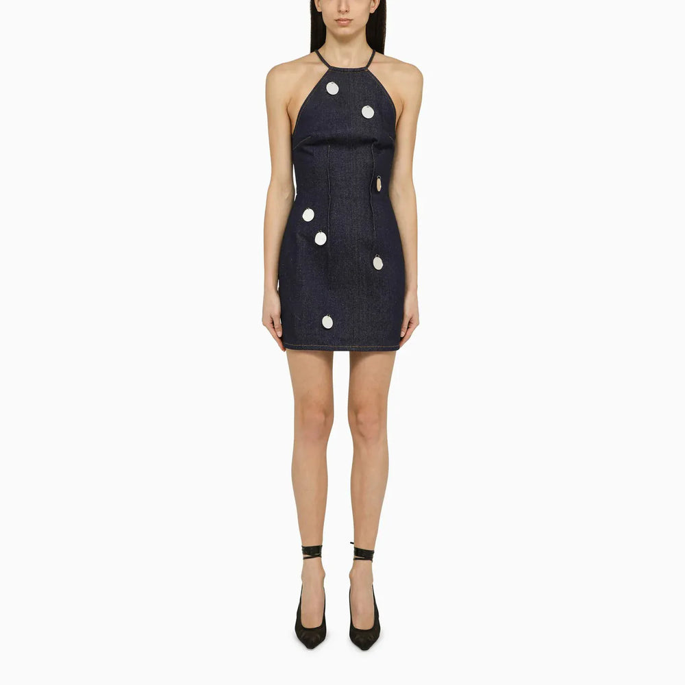 David Koma - Blue denim mini dress with mirrors Brand Apparel & Accessories 6 UK