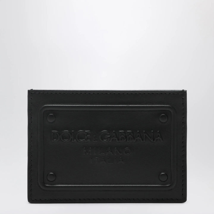 Dolce&amp;Gabbana - Black card holder with embossed logo Brand Apparel &amp; Accessories TU