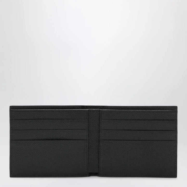 Dolce&amp;Gabbana - Black dauphine leather wallet with logo plaque Brand Apparel &amp; Accessories TU