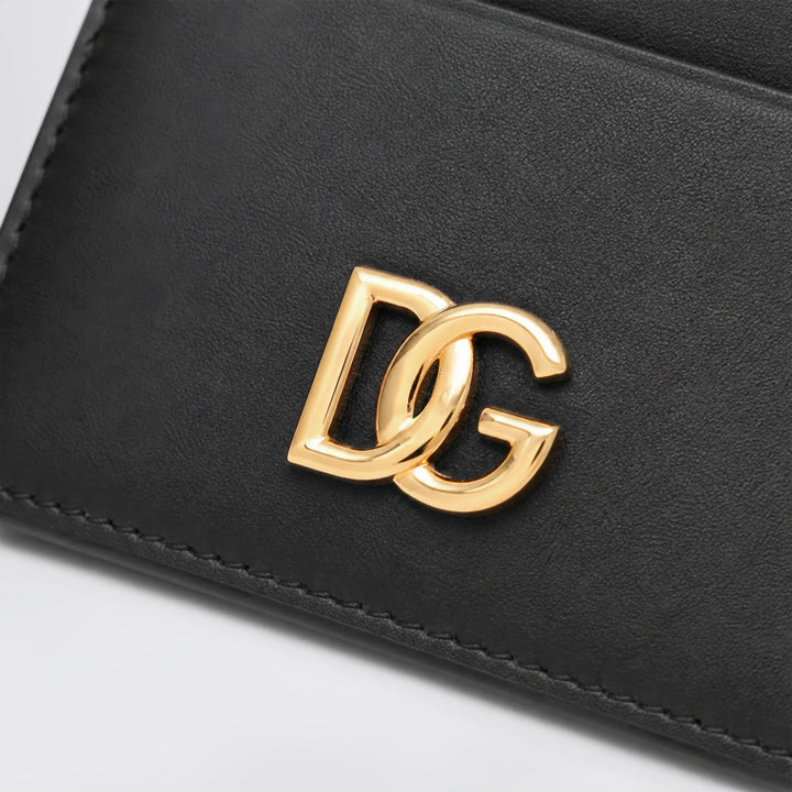 Dolce&amp;Gabbana - Black leather card holder with DG logo Brand Apparel &amp; Accessories TU