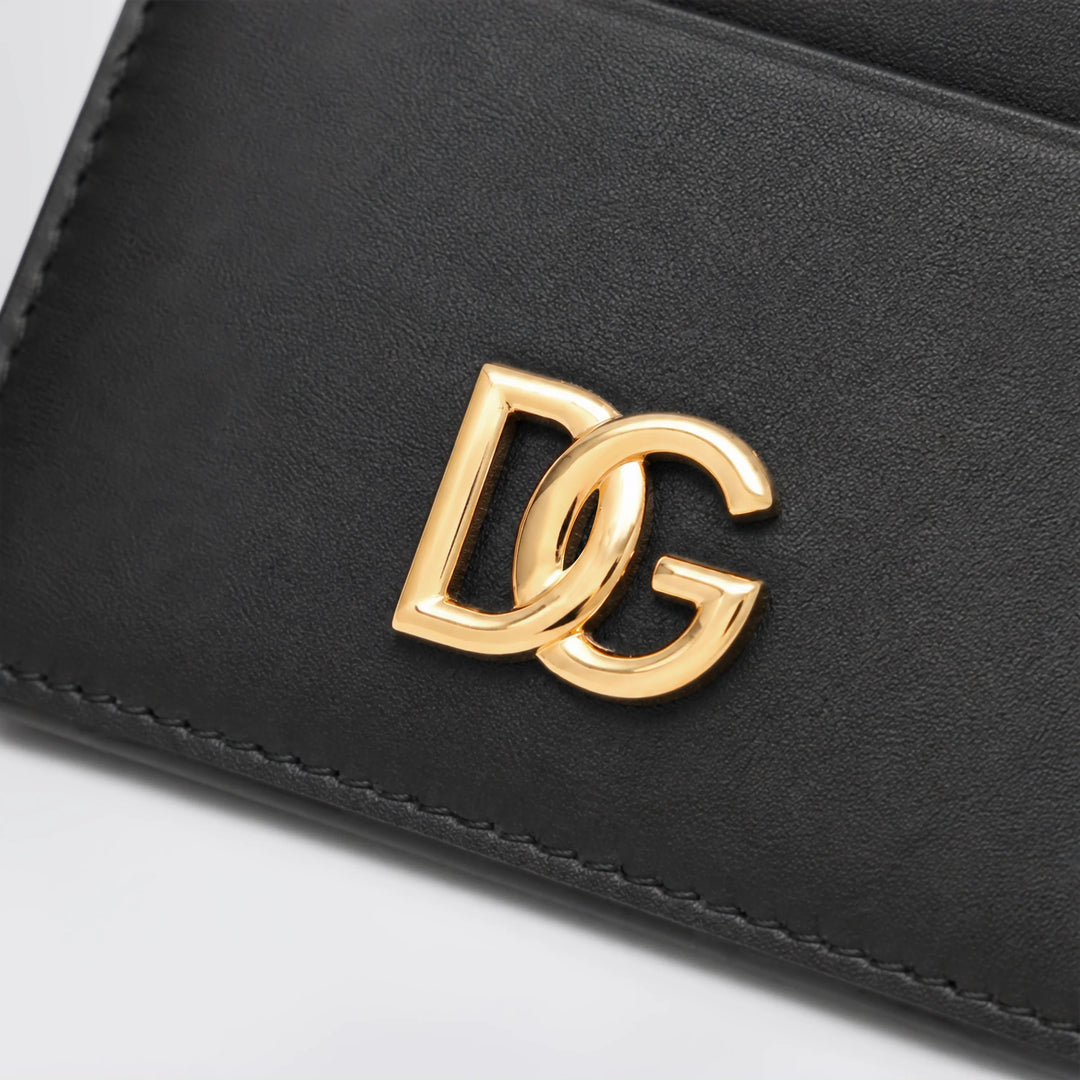 Dolce&amp;Gabbana - Black leather card holder with DG logo Brand Apparel &amp; Accessories TU