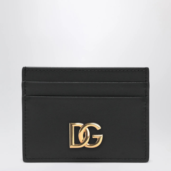Dolce&amp;Gabbana - Black leather card holder with DG logo Brand Apparel &amp; Accessories TU